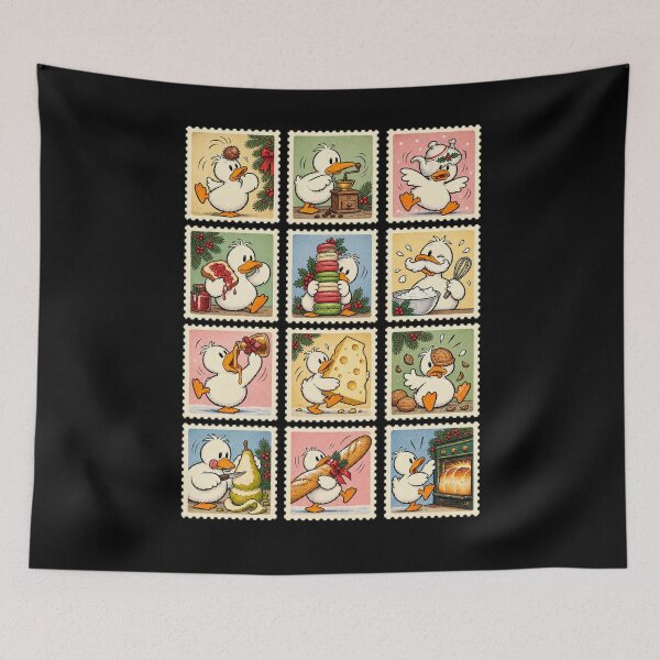 Item preview, Funny Duck Christmas – Vintage Postage Stamp Collection designed and sold by AMICO77.