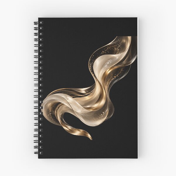 Item preview, Golden Shimmering Wave Abstract Art designed and sold by BohoMysticArt.