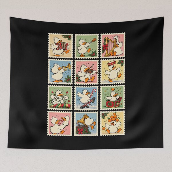 Item preview, Funny Duck Christmas – Vintage Postage Stamp Collection designed and sold by AMICO77.