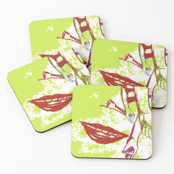 Item preview, Pop Art Lips Halftone Green Aesthetic designed and sold by Okwalkth.
