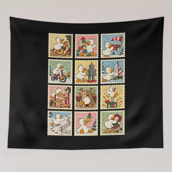 Item preview, Funny Duck Christmas – Vintage Postage Stamp Collection designed and sold by AMICO77.