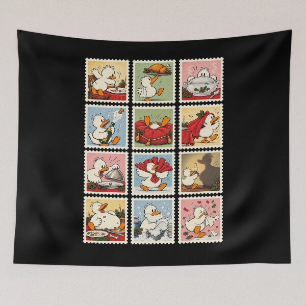 Item preview, Funny Duck Christmas – Vintage Postage Stamp Collection designed and sold by AMICO77.