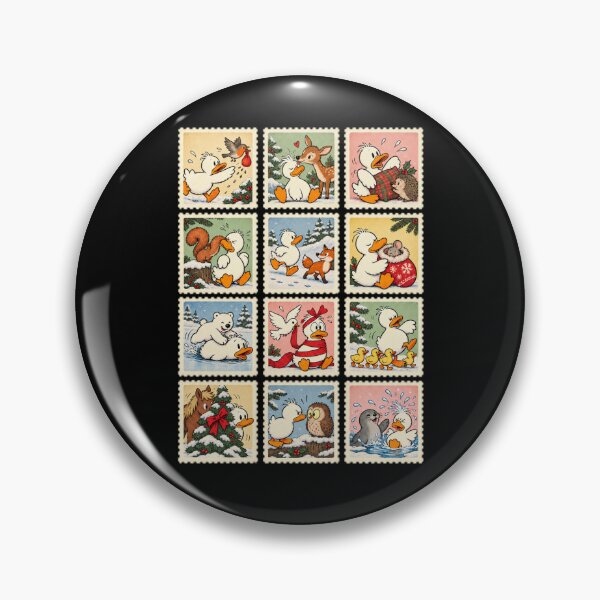 Item preview, Funny Duck Christmas – Vintage Postage Stamp Collection designed and sold by AMICO77.