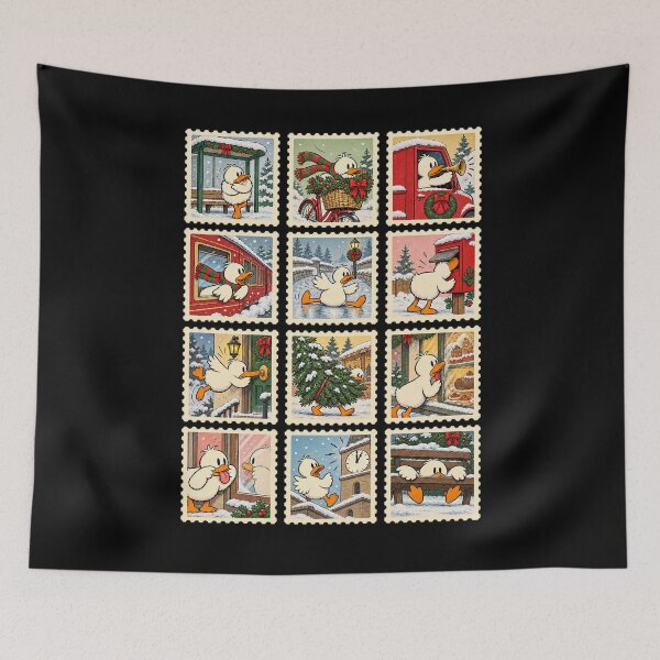 Item preview, Funny Duck Christmas – Vintage Postage Stamp Collection designed and sold by AMICO77.