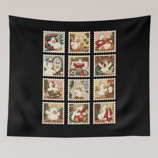Item preview, Funny Duck Christmas – Vintage Postage Stamp Collection designed and sold by AMICO77.