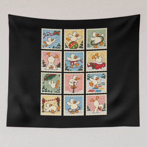 Item preview, Funny Duck Christmas – Vintage Postage Stamp Collection designed and sold by AMICO77.