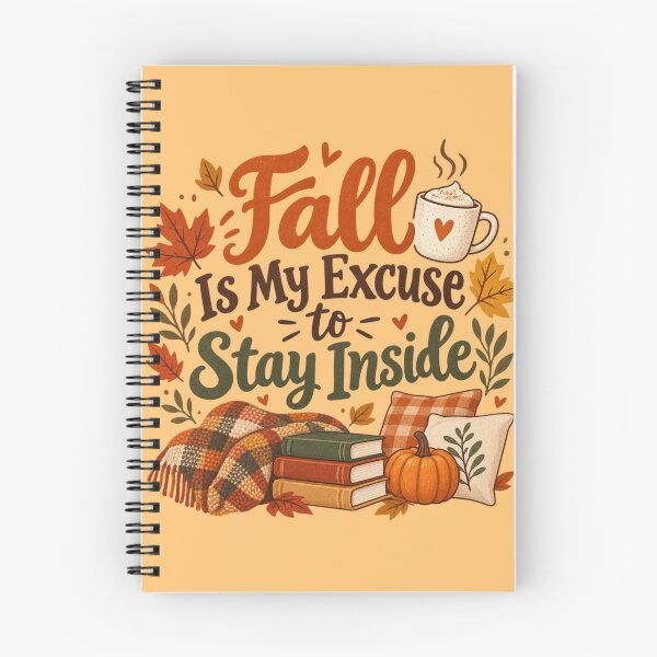 Item preview, Fall Is My Excuse to Stay Inside – Funny Cozy Autumn Coffee and Book Lover Design designed and sold by Everleaf Studio.