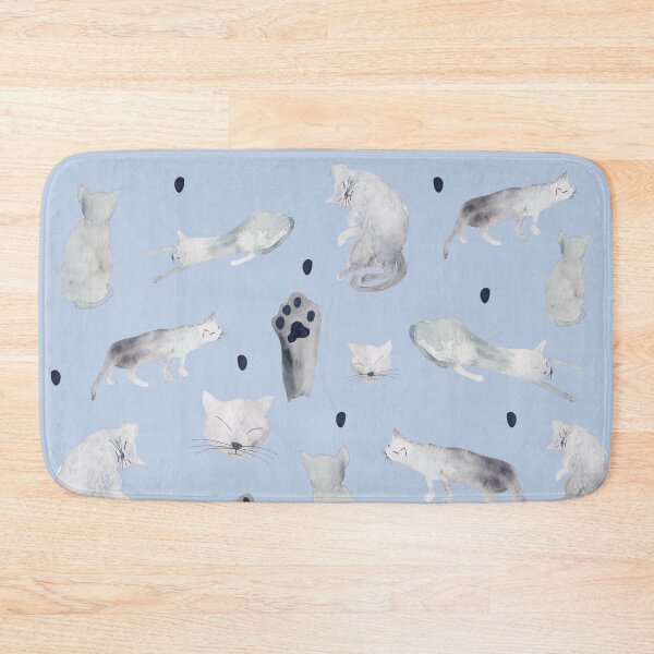 Item preview, Continuous pattern of cats in watercolor designed and sold by ElizabethCoelho.