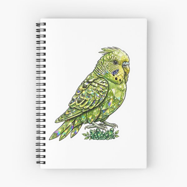 Item preview, Budgerigar Crystal Sticker - Australian Budgie Lime Green With Emerald Base designed and sold by Crystal Critters .
