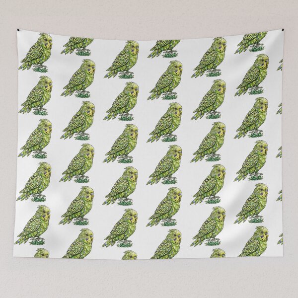 Item preview, Budgerigar Crystal Sticker - Australian Budgie Lime Green With Emerald Base designed and sold by Crystal Critters .