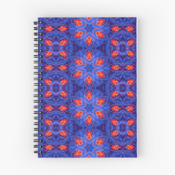 Item preview, Psychedelic Bug Kaleidoscopic Pattern – Vibrant Blue and Red Insect Mandala designed and sold by Kendica.