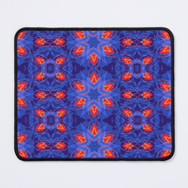 Item preview, Psychedelic Bug Kaleidoscopic Pattern – Vibrant Blue and Red Insect Mandala designed and sold by Kendica.