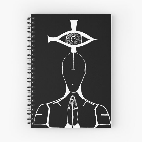 Item preview, The Robot's Prayer - Mystical Machine Ink Sketch - Dark Version designed and sold by BarnBurns.