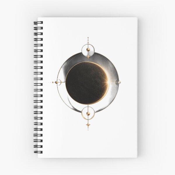 Item preview, Dark Celestial Eclipse Sacred Geometry Art designed and sold by BohoMysticArt.