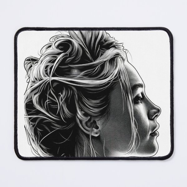 Item preview, FP B&W Profile Sapphic Actress LGBTQ+ Cartoon Decor Comic Wall Art Print Poster Shirt Clock Blanket KDrama designed and sold by Mind Space.