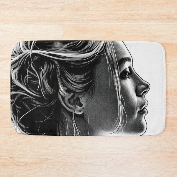 Item preview, FP B&W Profile Sapphic Actress LGBTQ+ Cartoon Decor Comic Wall Art Print Poster Shirt Clock Blanket KDrama designed and sold by Mind Space.