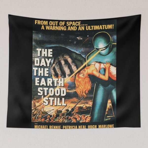 Item preview, The Day The Earth Stood Still Original Custom Vintage Movie Poster Wall Art Tee Design designed and sold by Cool Robot Bro..