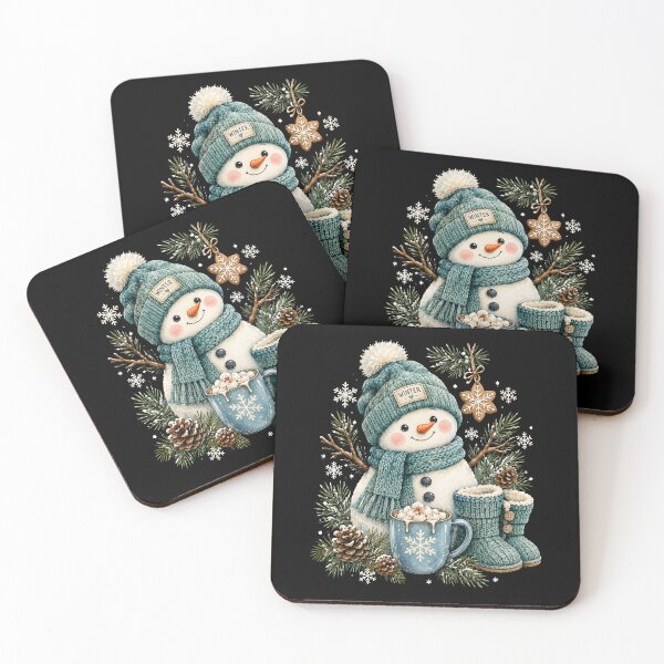 Item preview, Cozy Winter Snowman Watercolor Hot Cocoa designed and sold by metalsnak.