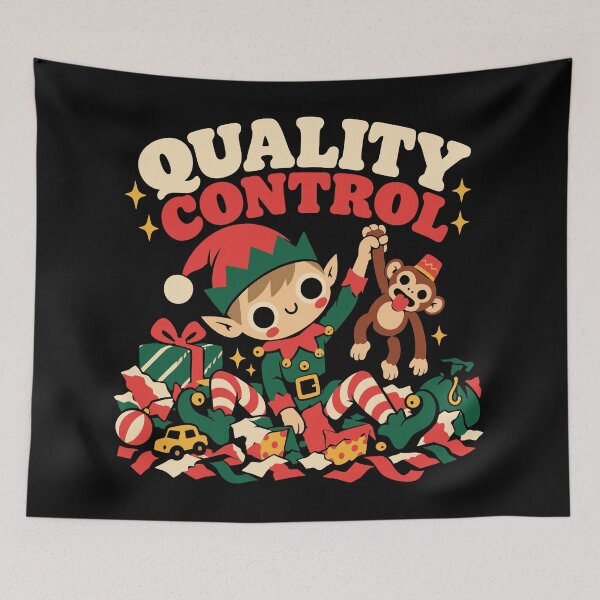 Item preview, Quality Control Funny Christmas Elf designed and sold by CamaleonDesigns.