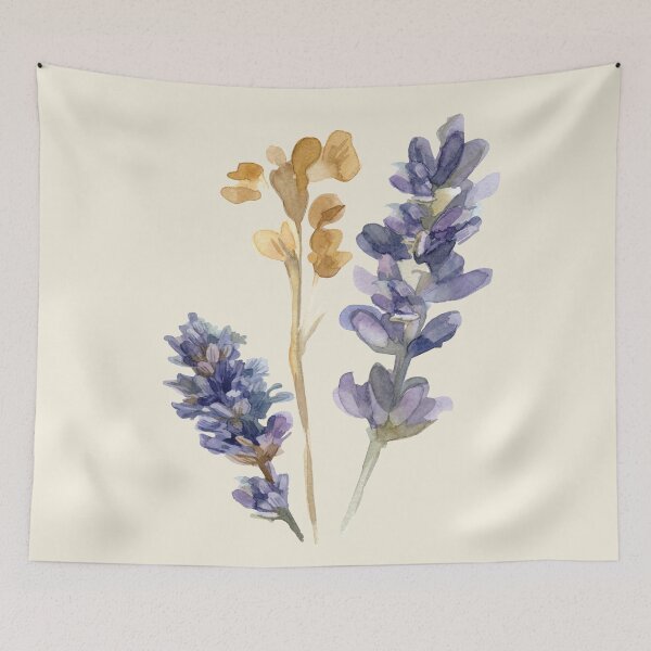Item preview, Watercolor Lavender Sprigs Botanical Print on Cream designed and sold by FawnFeatherCo.