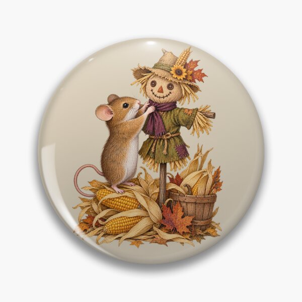 Item preview, Field Mouse Scarecrow - Halloween Illustration designed and sold by JPMprints.