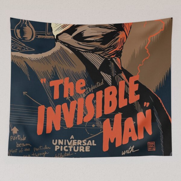 Item preview, H G Wells The Invisible Man Original Custom Vintage Movie Poster Wall Art Tee Design designed and sold by Cool Robot Bro..