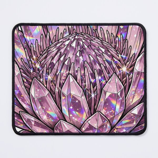 Item preview, Protea Flower Crystal Sticker - Amethyst Pink Protea With Emerald Base designed and sold by Crystal Critters .