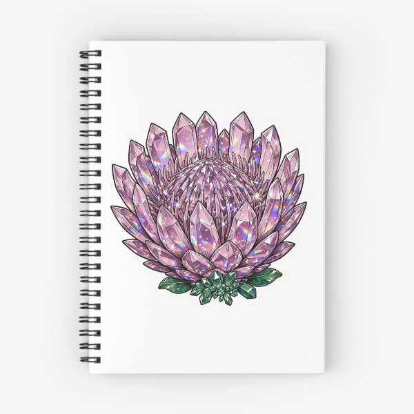 Item preview, Protea Flower Crystal Sticker - Amethyst Pink Protea With Emerald Base designed and sold by Crystal Critters .