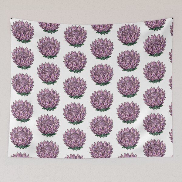 Item preview, Protea Flower Crystal Sticker - Amethyst Pink Protea With Emerald Base designed and sold by Crystal Critters .
