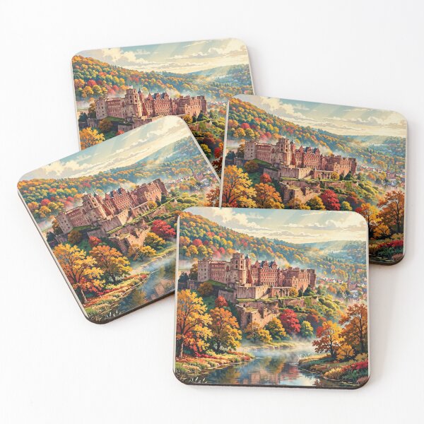 Item preview, Germany — Heidelberg Castle — Crimson Autumn designed and sold by DibujandoPorfa.