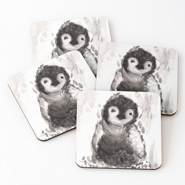 Artikelvorschau, Aquarellgemälde eines süßen, flauschigen Pinguinkükens entworfen und verkauft von Mayavs.