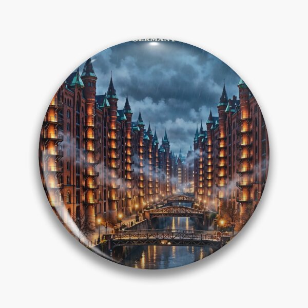 Item preview, Germany — Hamburg Speicherstadt — Reflections in the Rain designed and sold by DibujandoPorfa.