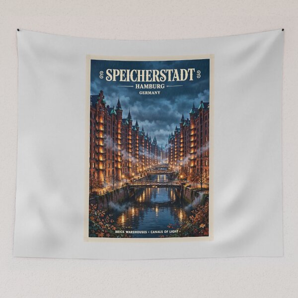 Item preview, Germany — Hamburg Speicherstadt — Reflections in the Rain designed and sold by DibujandoPorfa.
