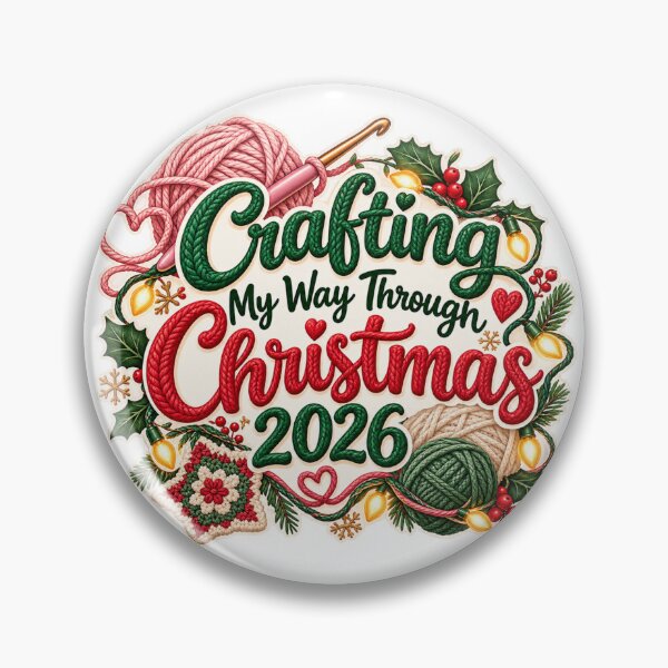 Item preview, Crafting My Way Through Christmas 2026 Crochet Yarn Cozy Mug Sticker designed and sold by Neworld24.