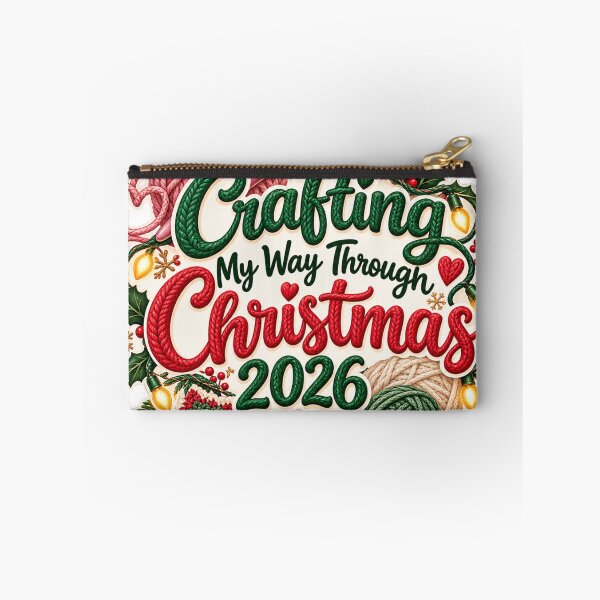 Item preview, Crafting My Way Through Christmas 2026 Crochet Yarn Cozy Mug Sticker designed and sold by Neworld24.
