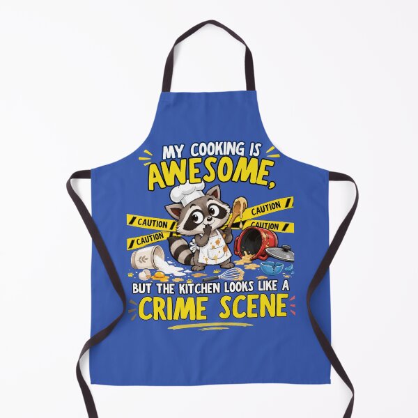 Item preview, My Cooking Is Awesome Kitchen Crime Scene Funny Chef Raccoon designed and sold by Colorful Idea.