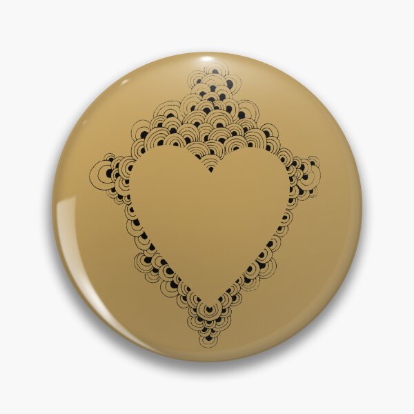 Item preview, Mystical Filigree Heart Antique Gold Art designed and sold by BlackNordicLines.