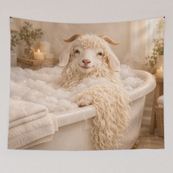 Item preview, Relaxing Angora Goat Bubble Bath designed and sold by Sillytoe.