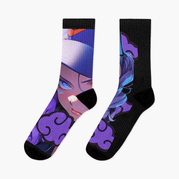 Item preview, Purple Haired Anime Girl Moody Aesthetic designed and sold by ChibiCollectors.