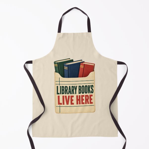 Item preview, Library Books Live Here Vintage Library Pocket Tote Bag designed and sold by astersgraphics.
