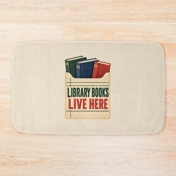 Item preview, Library Books Live Here Vintage Library Pocket Tote Bag designed and sold by astersgraphics.