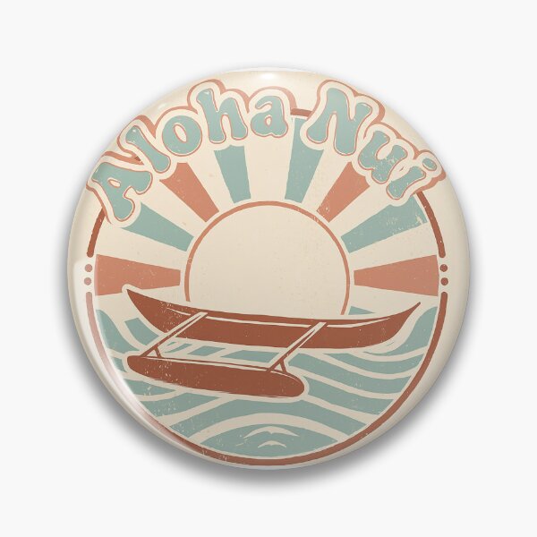 Item preview, Aloha Nui — Vintage Polynesian outrigger canoe badge designed and sold by Hawaii26.