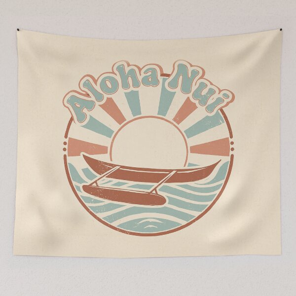 Item preview, Aloha Nui — Vintage Polynesian outrigger canoe badge designed and sold by Hawaii26.