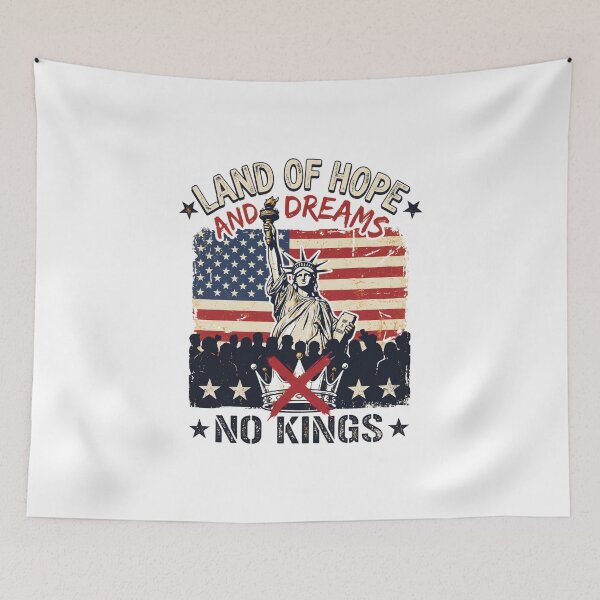 Item preview, Land of Hope and Dreams No Kings Patriotic Statue of Liberty Design designed and sold by FouChan.