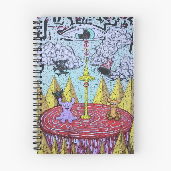 Item preview, Psychedelic Occult Pyramids Eye Alien Creatures Art designed and sold by Lunat1kk.