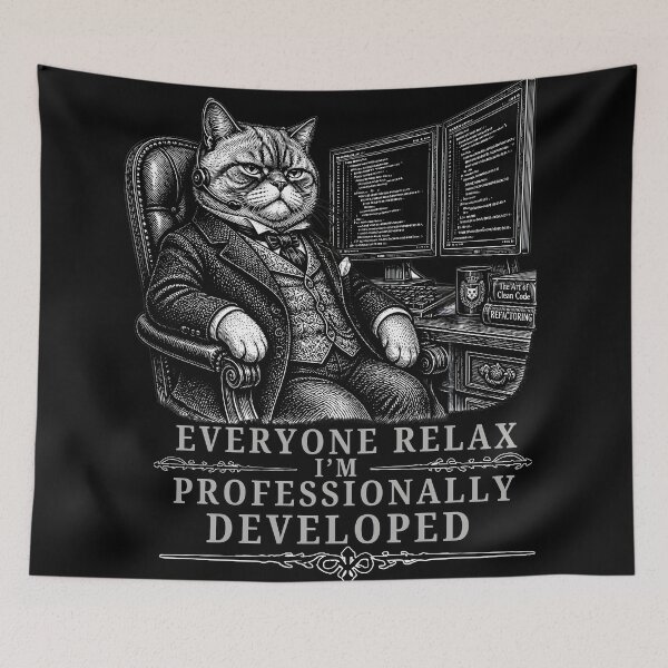 Item preview, Everyone Relax I'm Professionally Developed Kitten Tech Lead Boss Humor Gifts designed and sold by LeSoniPapaPrint.