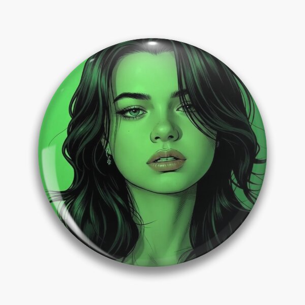 Item preview, FreenBecky Green Envy Thai GL Sapphic Actress LGBTQ+ Cartoon Decor Comic Wall Art Print Poster Shirt Clock Blanket KDrama designed and sold by Mind Space.