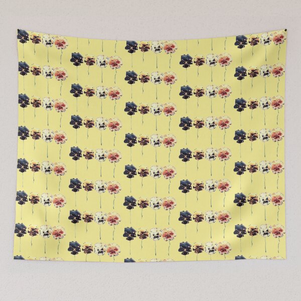 Item preview, Vintage pretty pastel coloured pansies designed and sold by stevepaint.