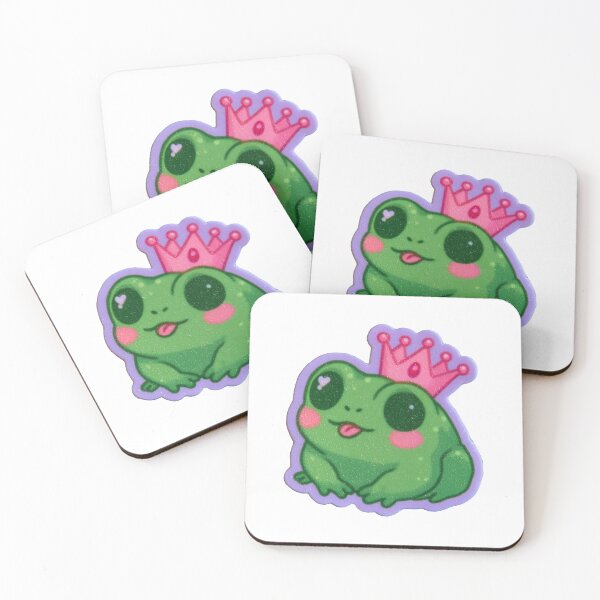 Item preview, Silly Little Frog with Crown and Tongue Out - Aesthetic Design designed and sold by Audra-studio.