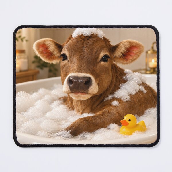 Item preview, Relaxing Brown Swiss Cow Bubble Bath designed and sold by Sillytoe.